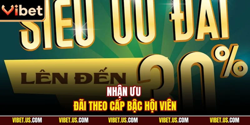 Nhận ưu đãi theo cấp bậc hội viên